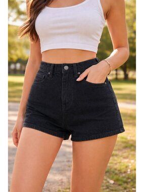 Universal Thread size 0 Women's 90's High-rise cutoff Short Black NEW 3" inseam